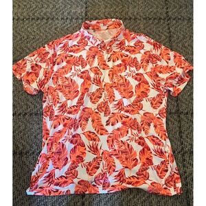 Under Armour Shirt Playoff Performance Polo  Mens 3XL Red Golf Floral Hawaiian